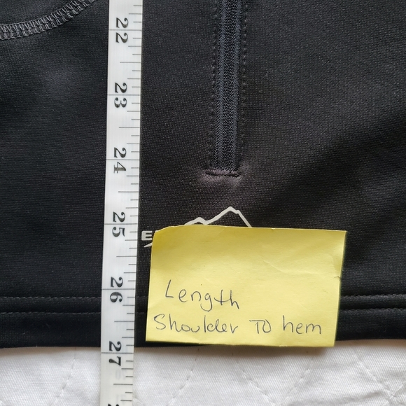 𝅺Eddie Bauer Large black women's  Full-Zip Microfleece Jacket - Picture 6 of 13